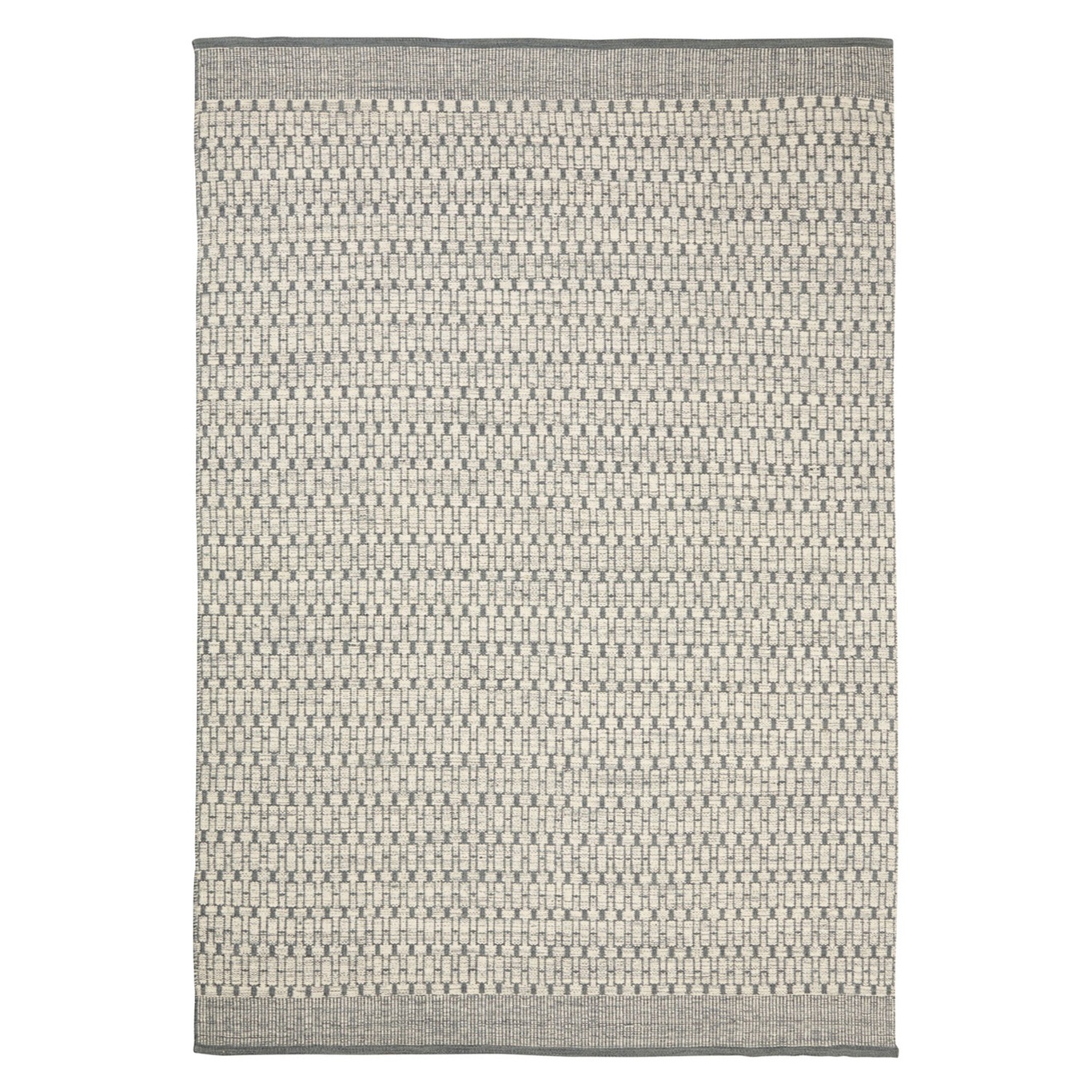 Mahi Dhurry Teppich 200x300cm, Off-White/ Grau