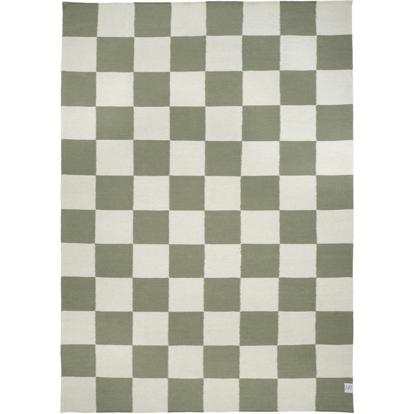 Square Teppich 250x350 cm, Weiß/Grün