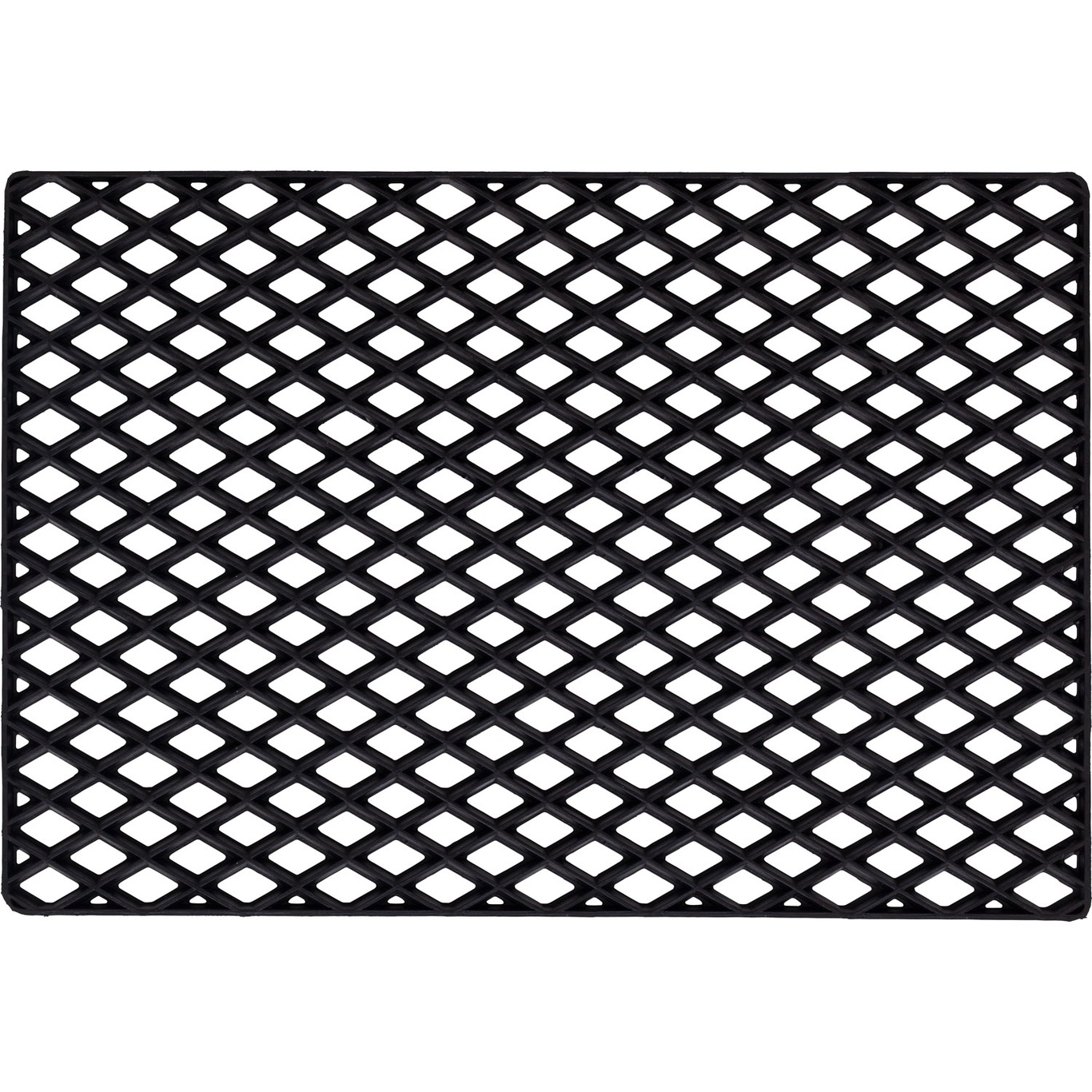 Black Grid Fußabtreter, 45x75 cm