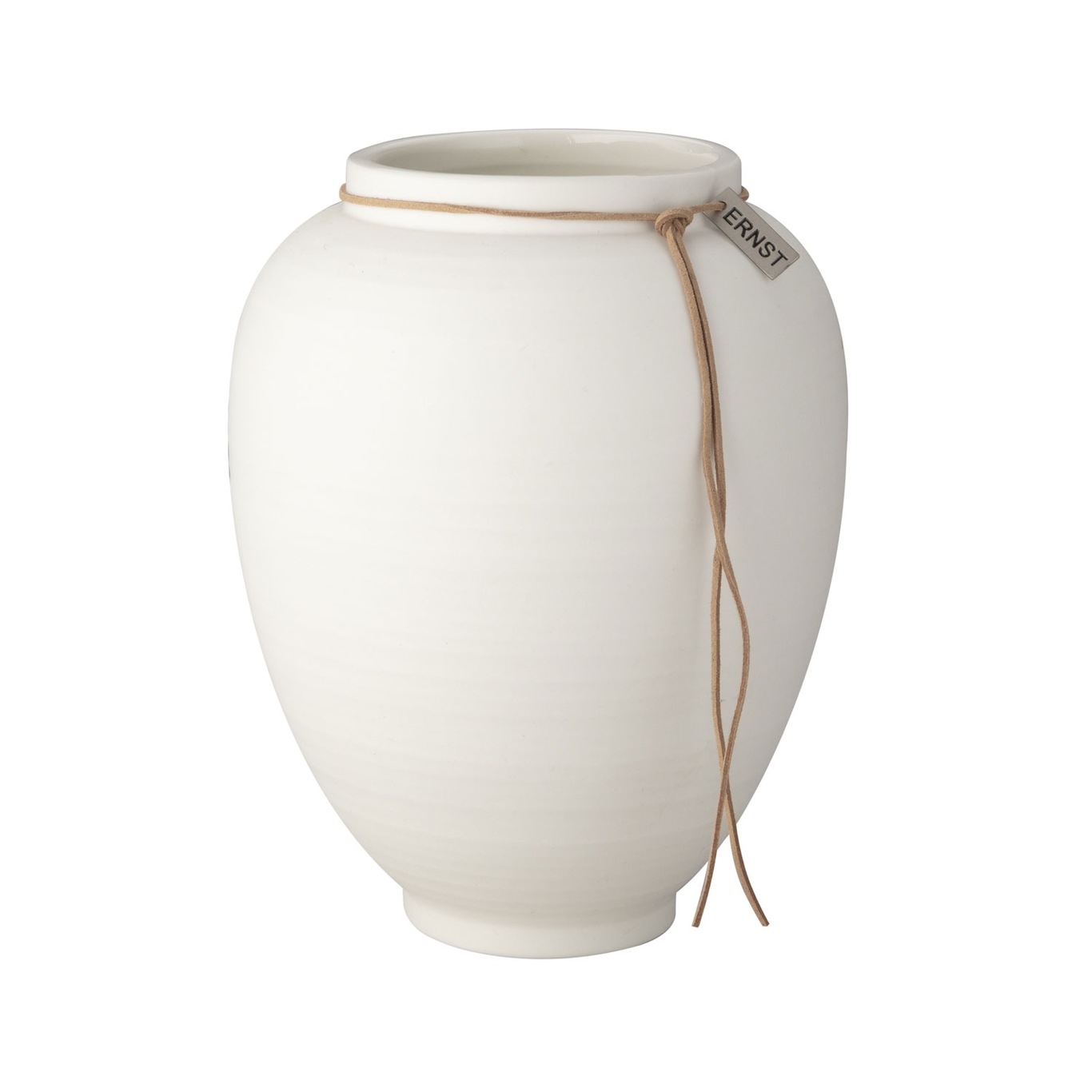 Vase H22 cm, Weiß Matt