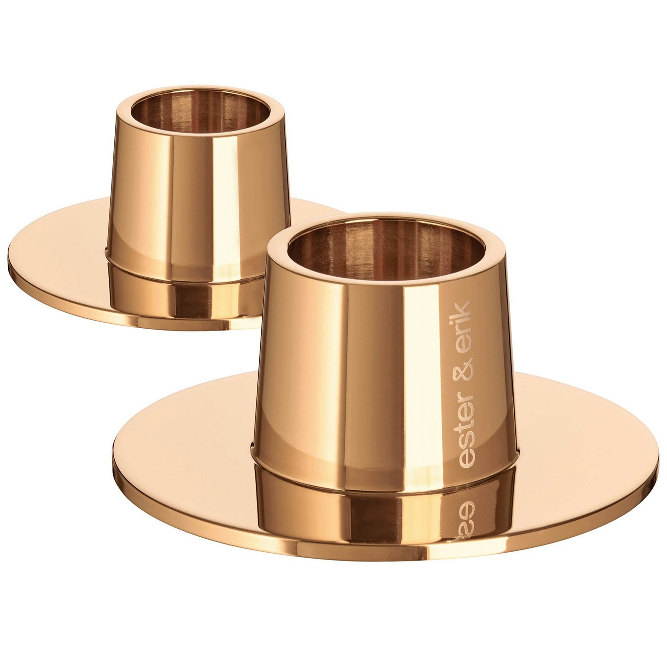 Candleholders Medium| Rose Gold| Shiny| 2Pcs Kerzenständer Rose Gold