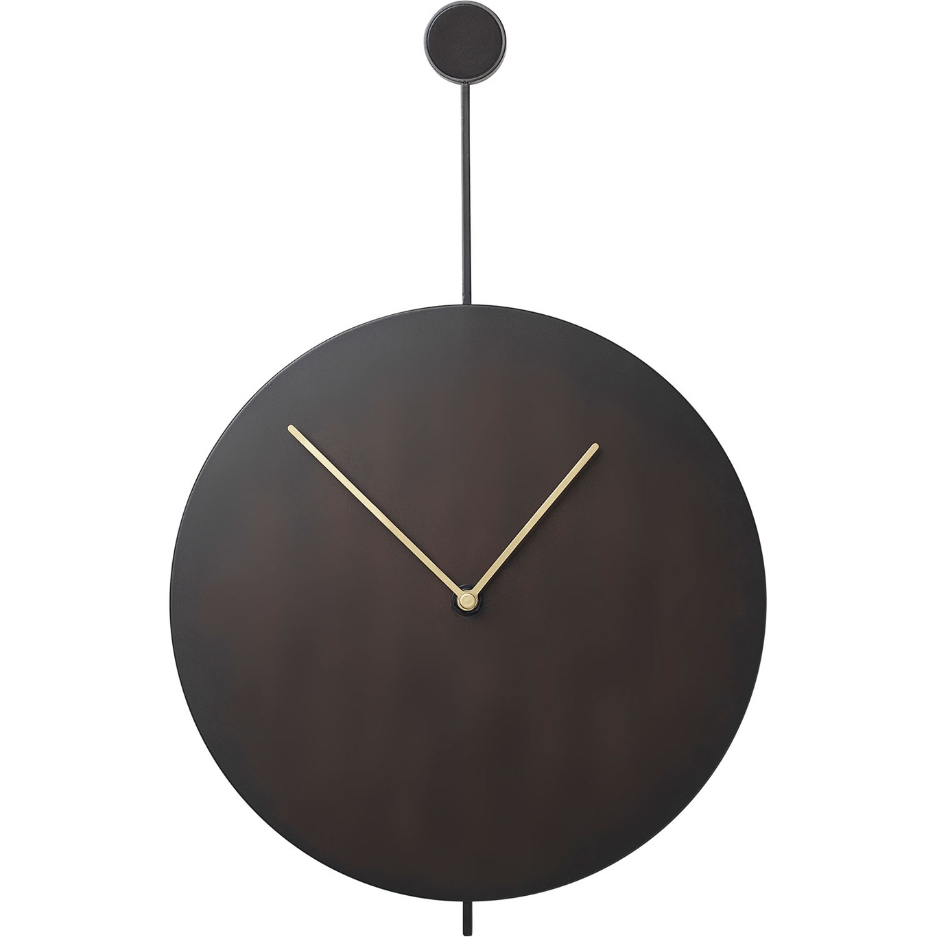 Trace Wall Clock, Black/Brass