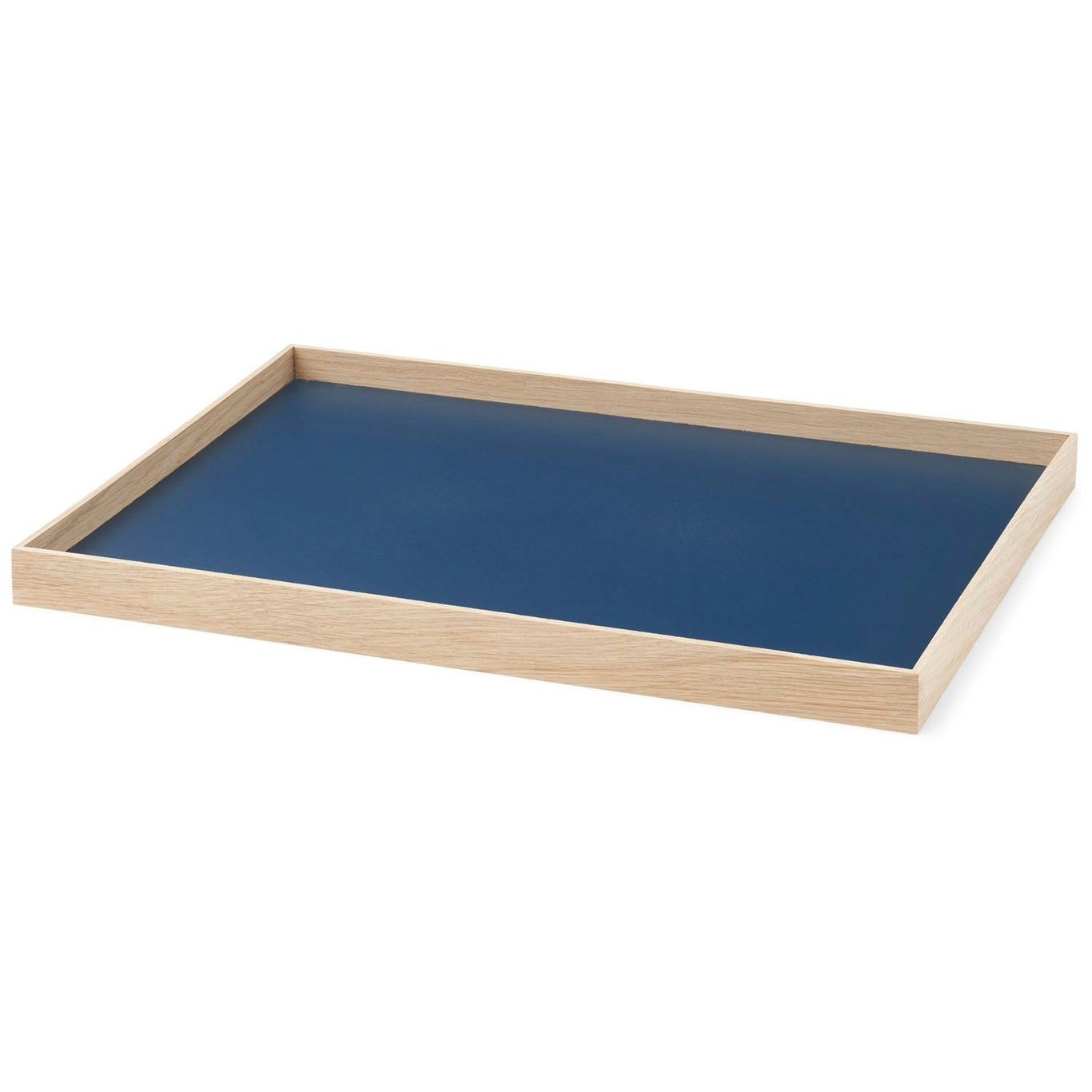 Frame Tablett Eiche / Blau Medium 34 x 23.2 cm
