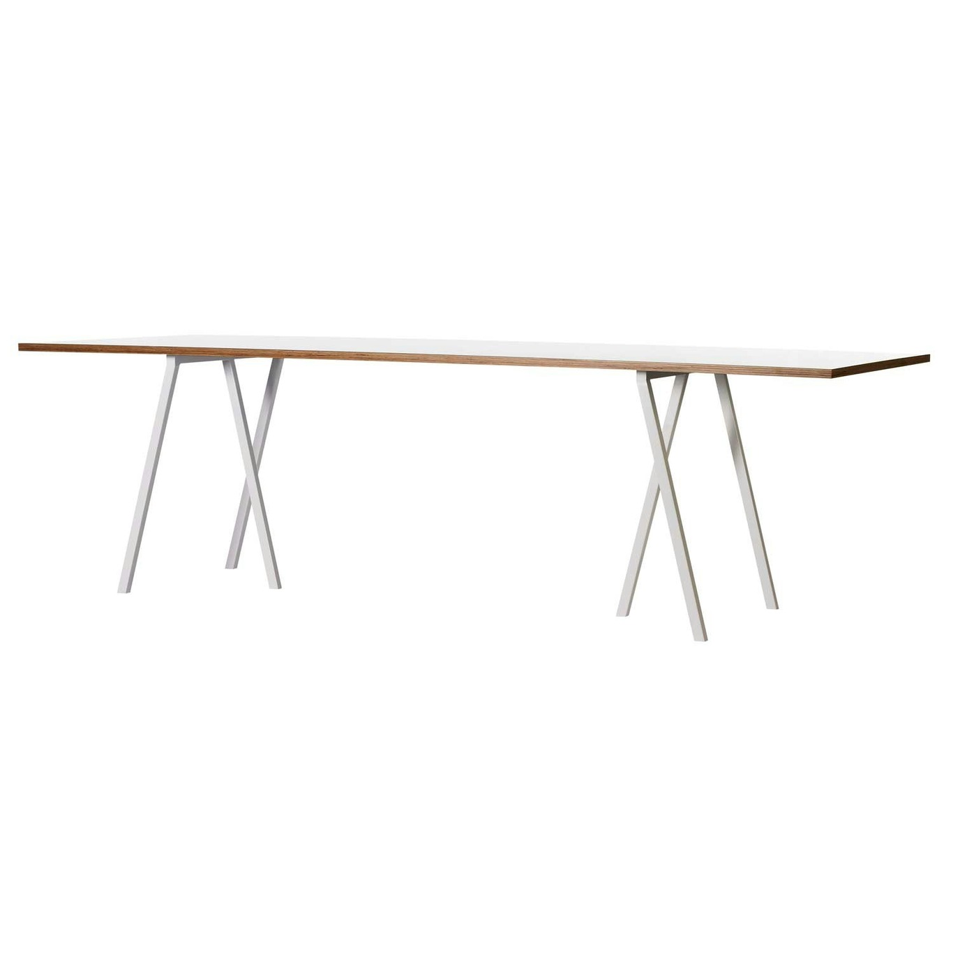 Loop Stand Tisch 200 cm, Laminat / Weiß