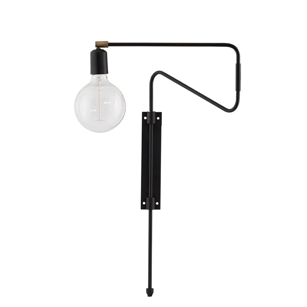 Swing Wandlampe 35 cm, Schwarz