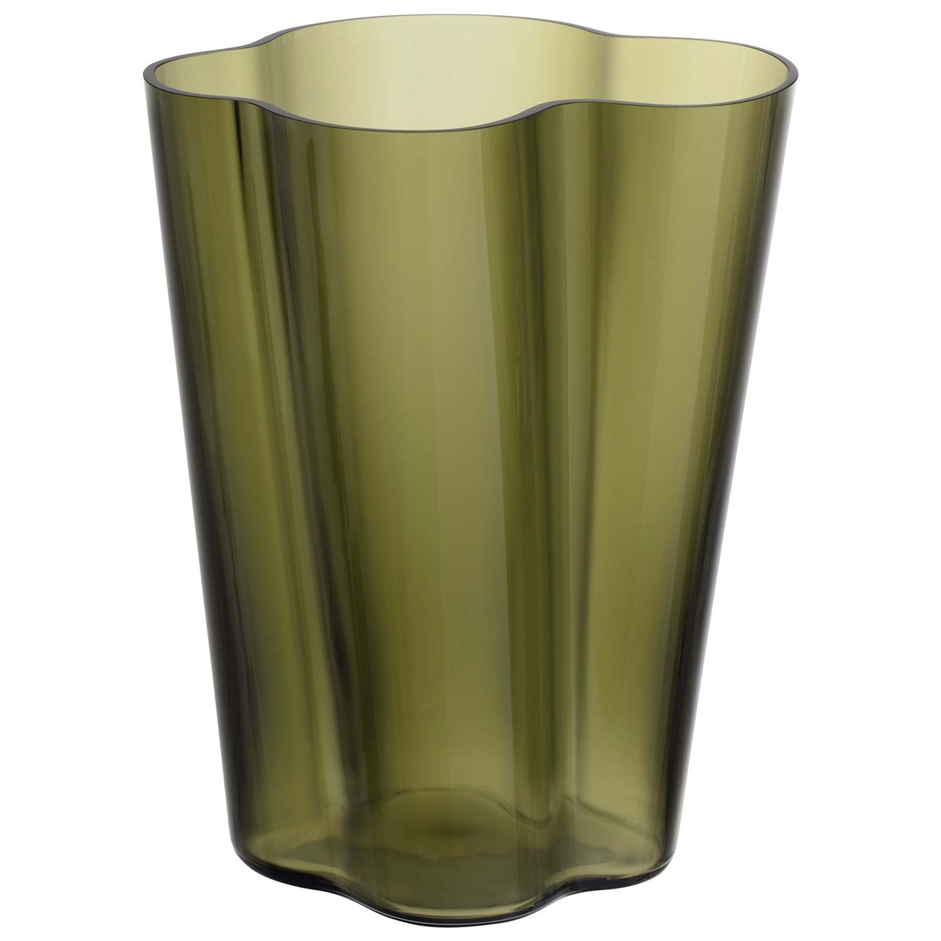Alvar Aalto Vase, 27 cm/ Moosgrün