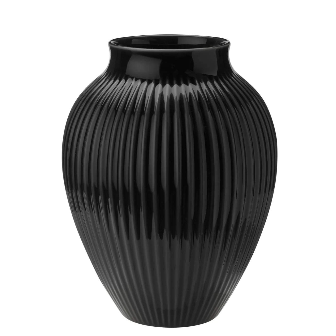Vase Profiliert 27 cm, Schwarz