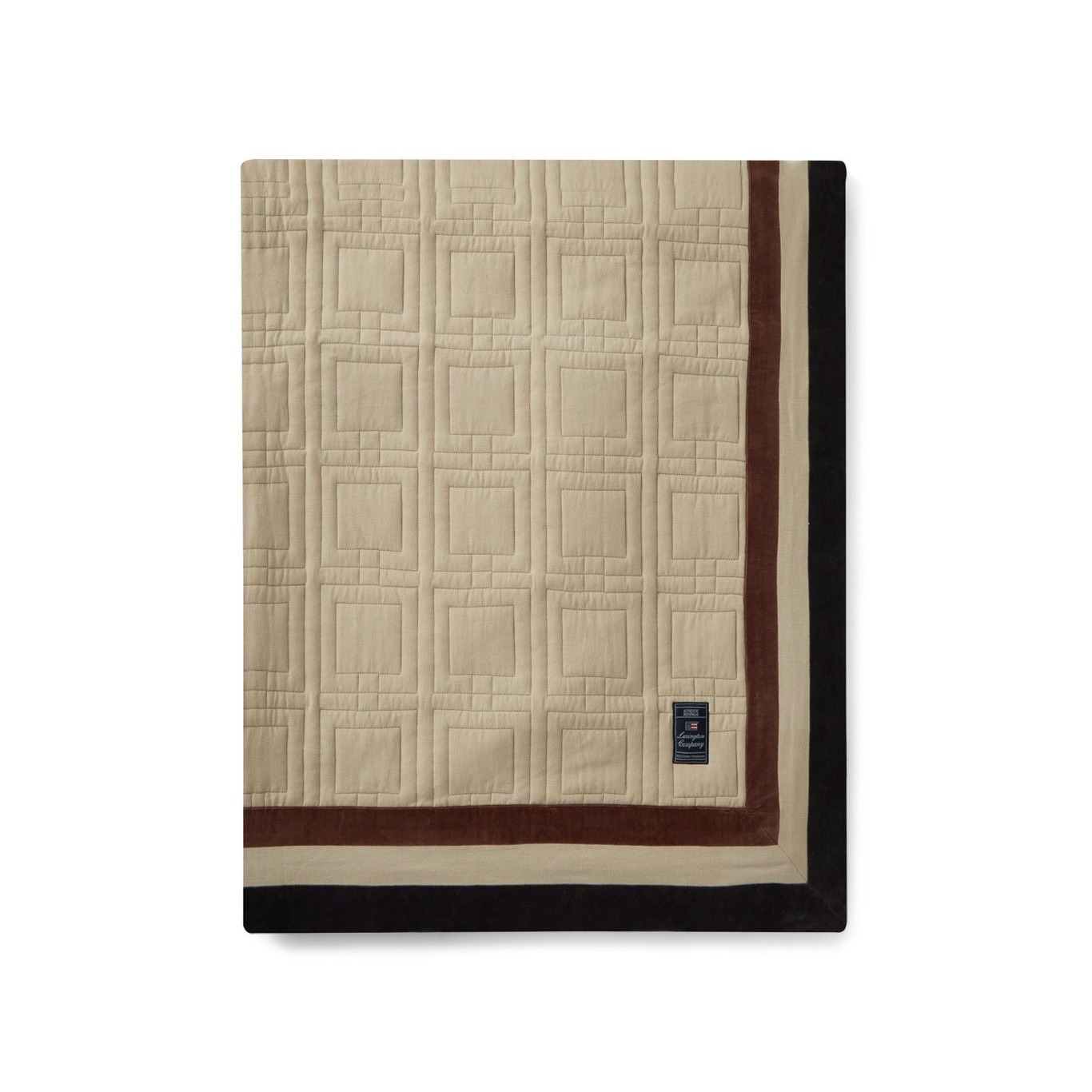 Graphic Quilted Organic Cotton Tagesdecke, 160x240 cm