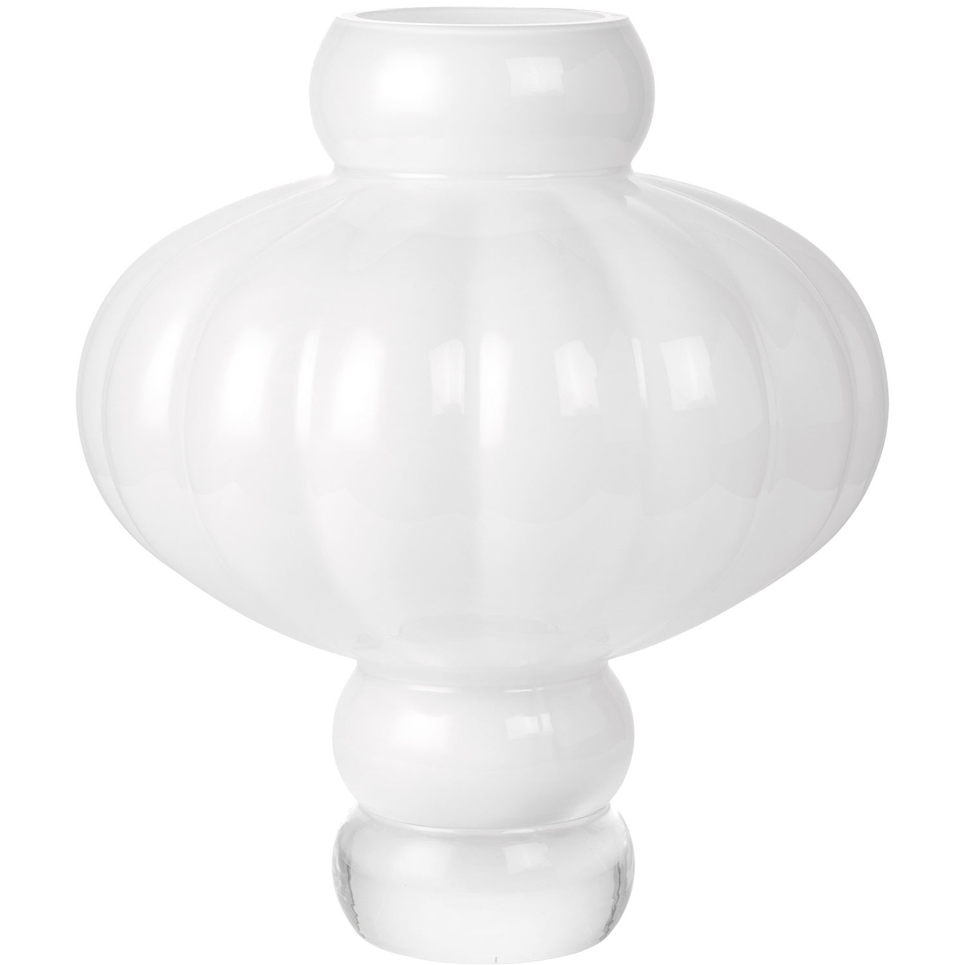 Balloon 03 Vase 40 cm, Opal Weiß