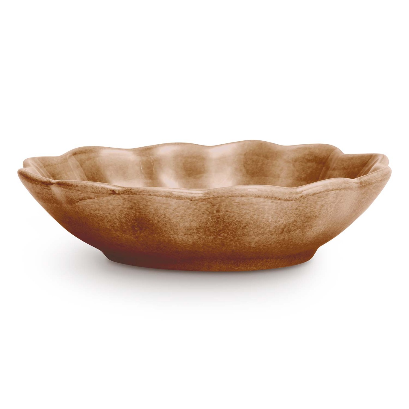 Oyster Bowl 16x18 cm, Cinnamon