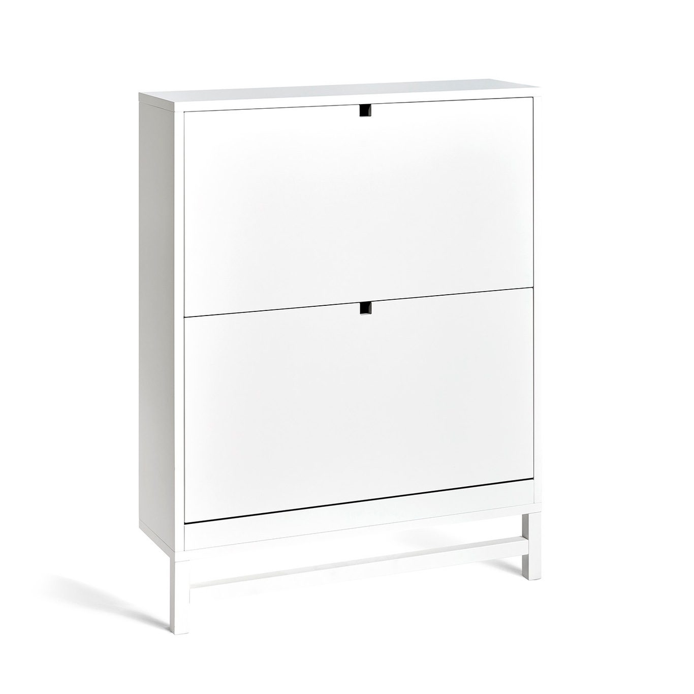 Falsterbo Shoe Cupboard, 2 Compartments, White Lacquer