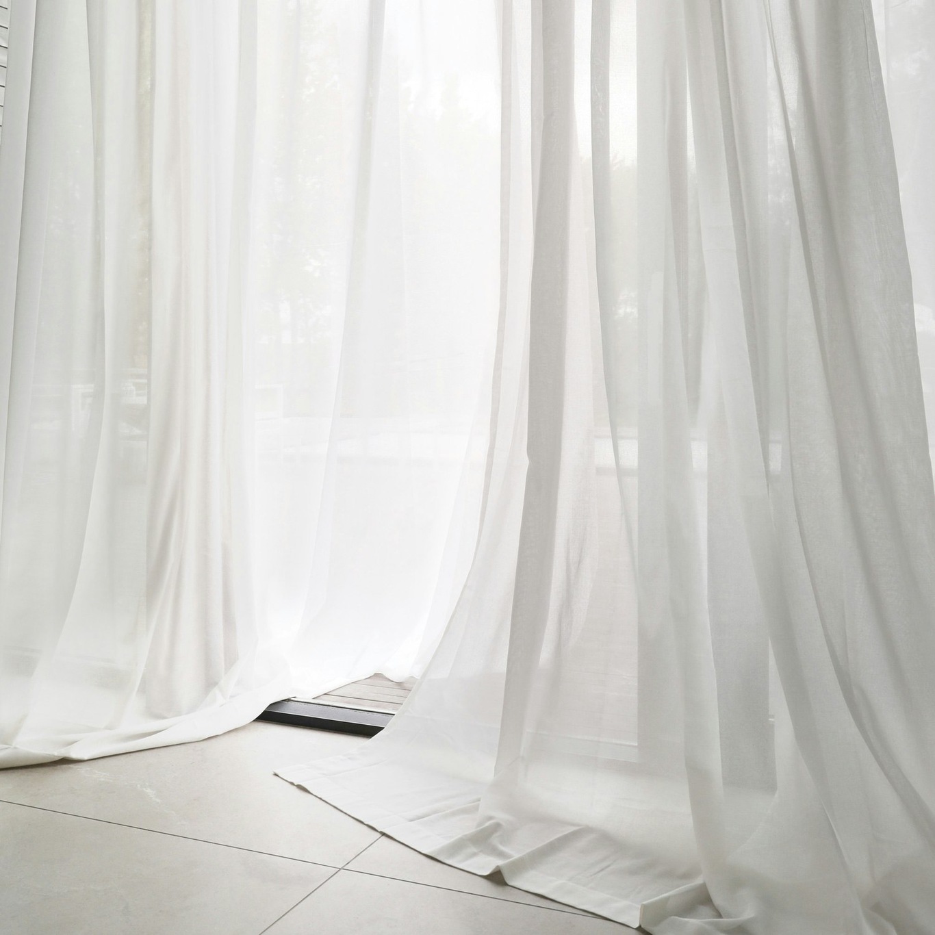 Mimmi Vorhang Recycelt Stoff Doppelt Breite, Naturweiß, 290x250 cm