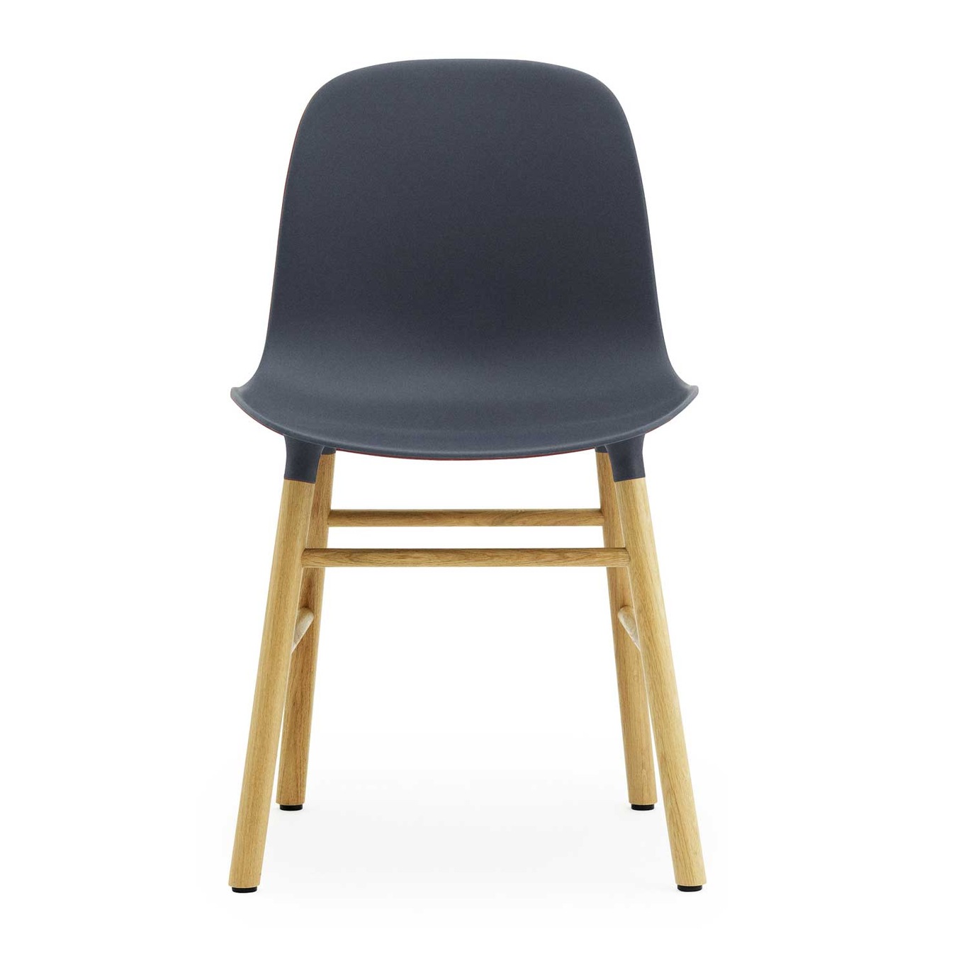 Form Stuhl, Blau/Eiche