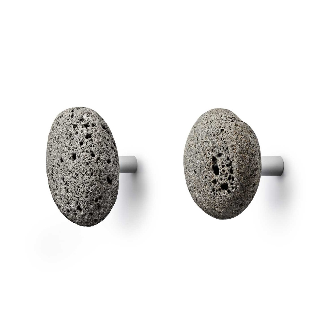 Stone Knager 2 stk 12,5 cm, Grau