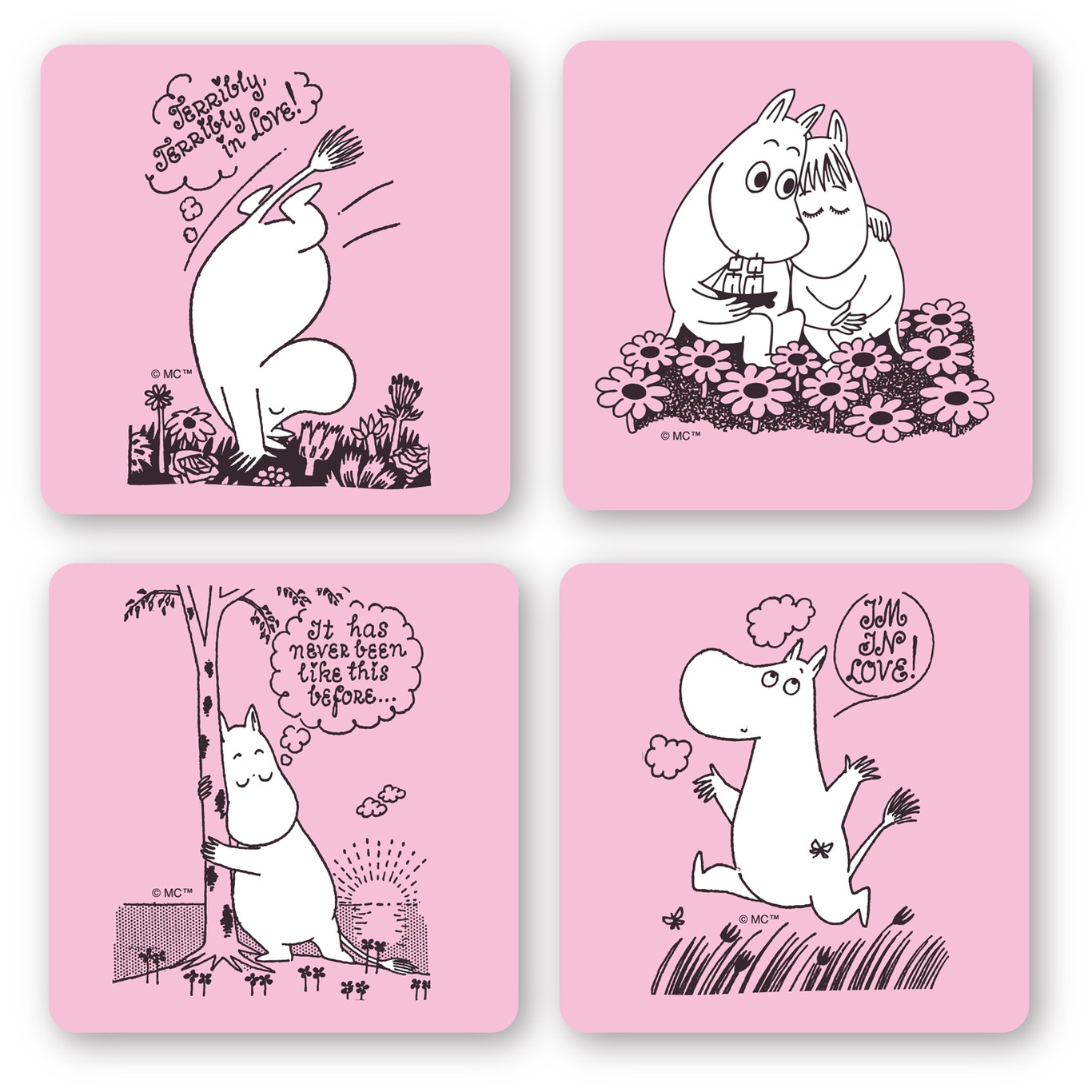 Moomin Coasters 4-Pack, Love
