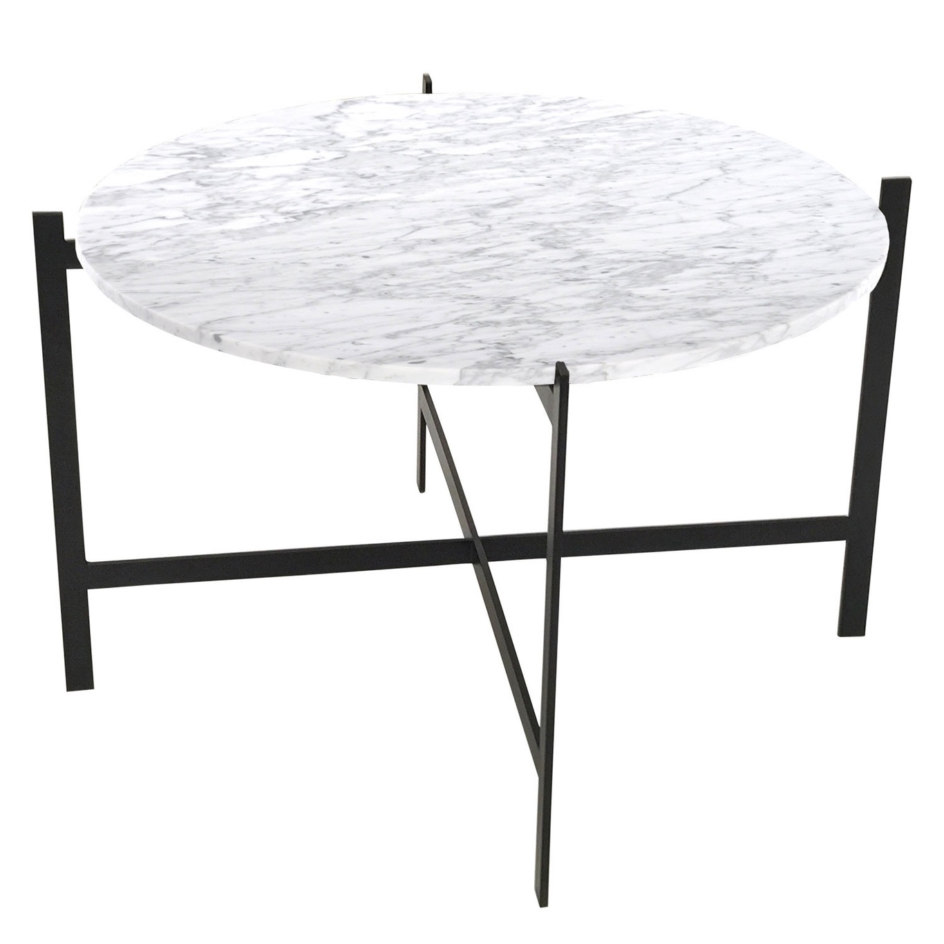 Deck Large Tisch, Weiss Marmor/Schwarz
