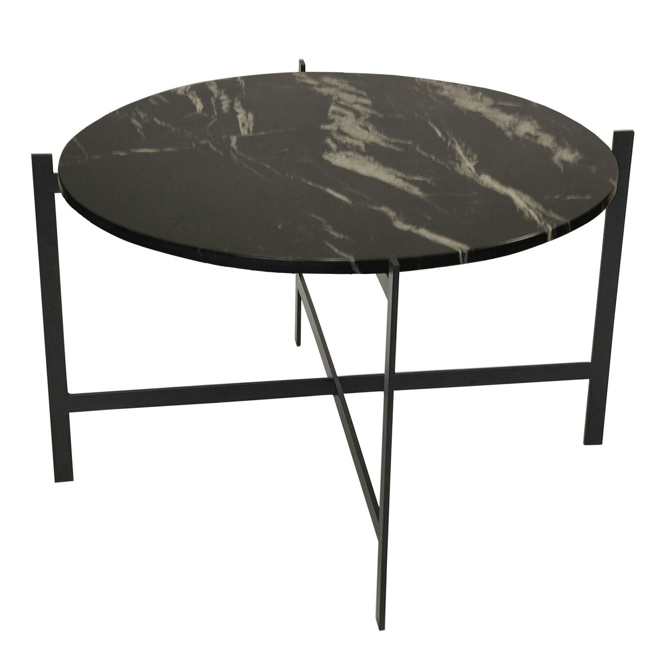 Deck Large Tisch, Marmor Schwarz/Schwarz