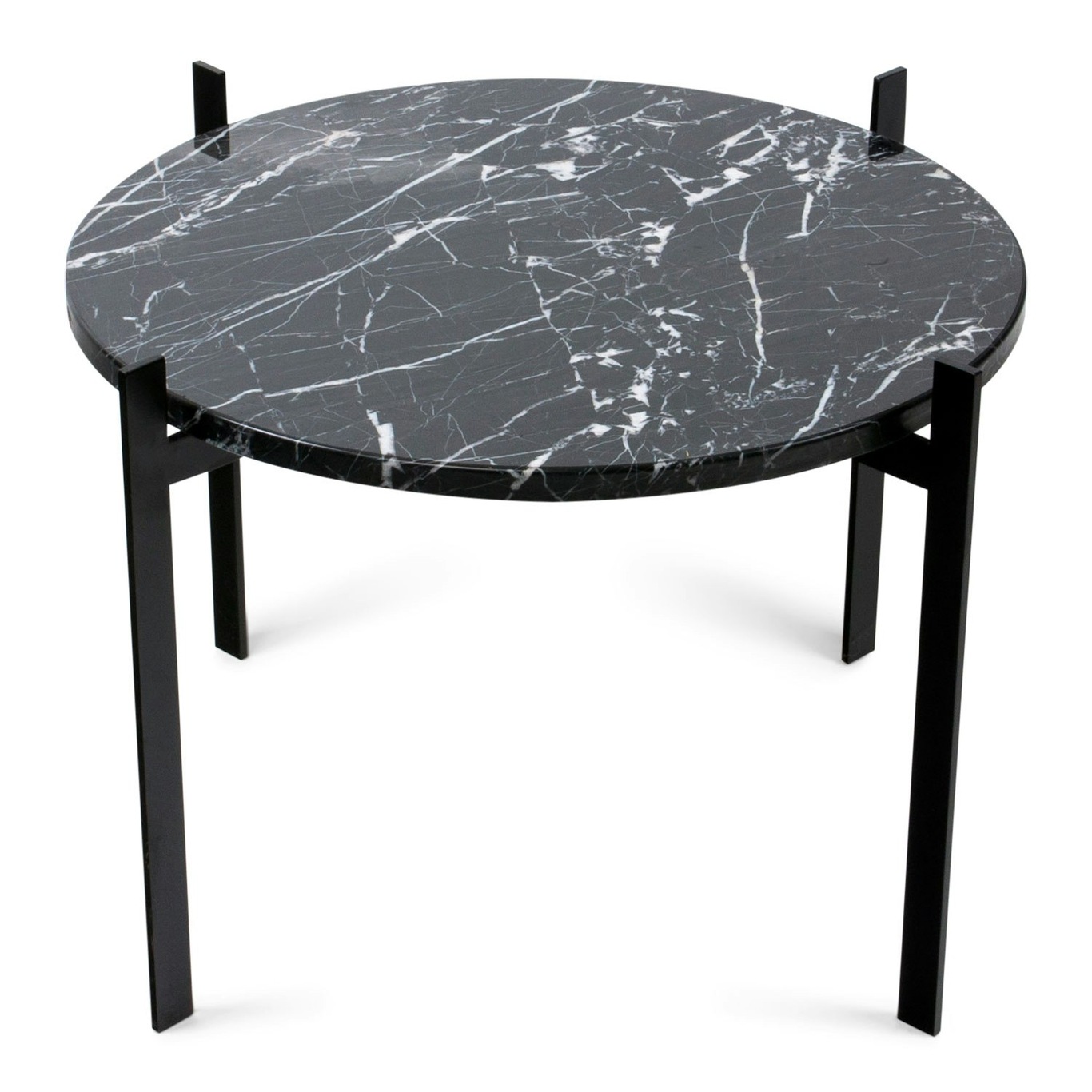 Single Deck Tisch, Schwarz Marmor/Schwarz
