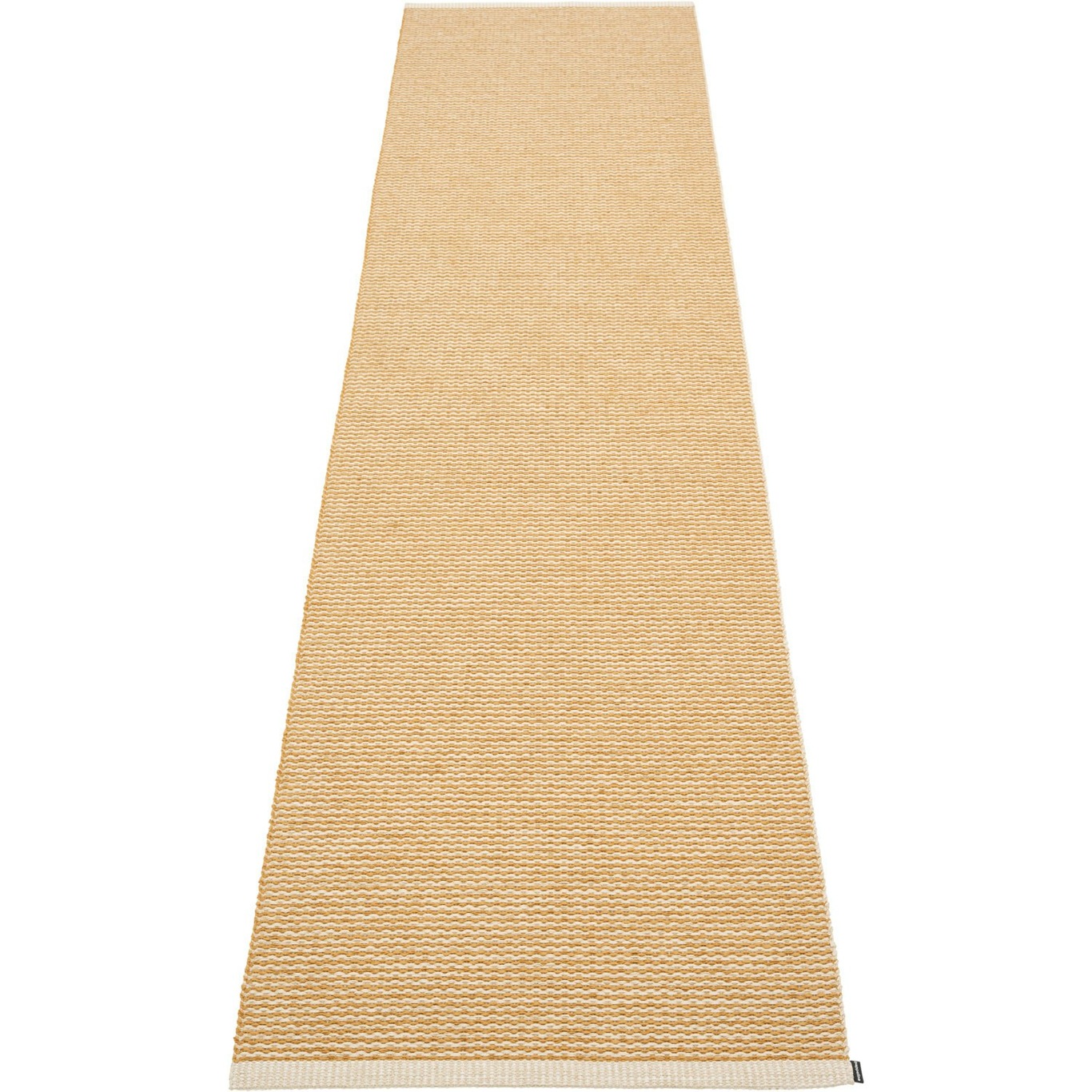 Mono Teppich Ocker/Cremefarben, 70x300 cm