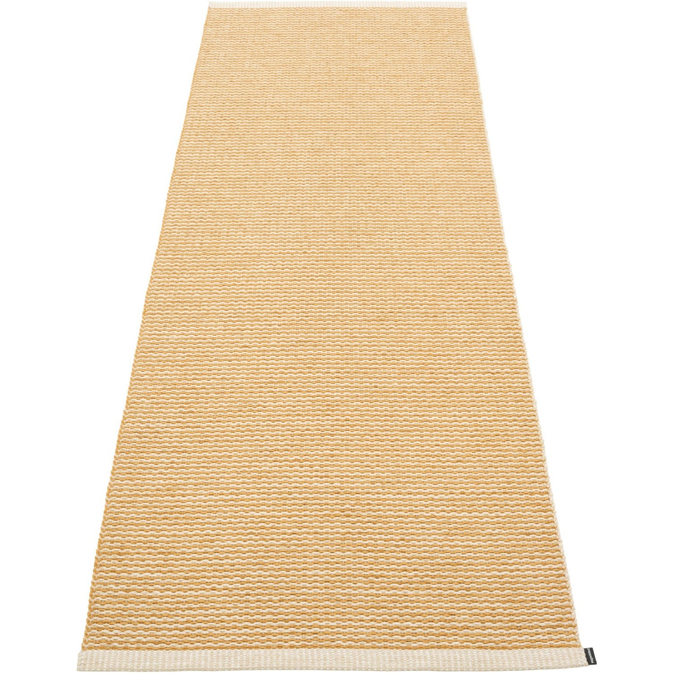 Mono Teppich Ocker/Cremefarben, 85x260 cm