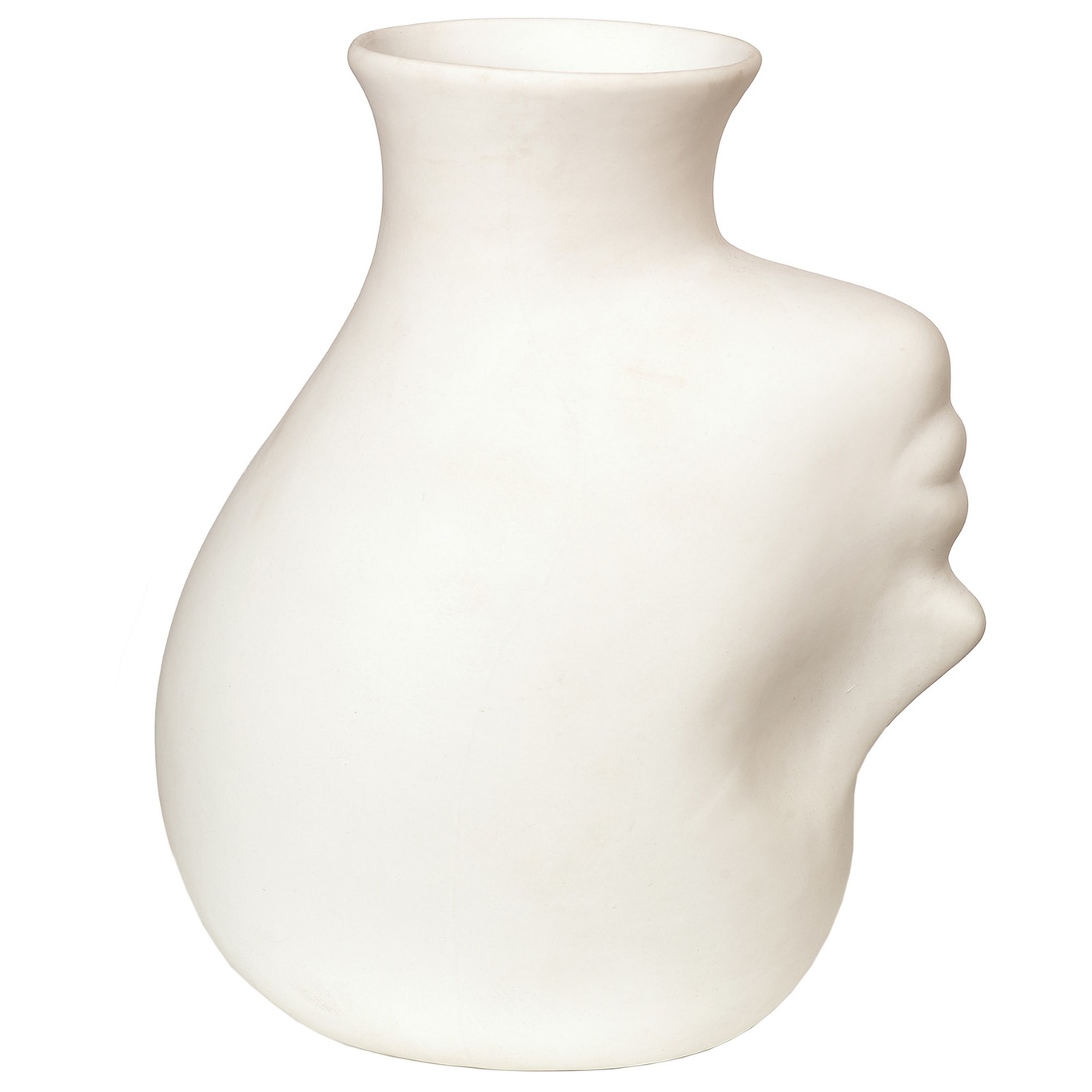 Head Upside Down Vase, White