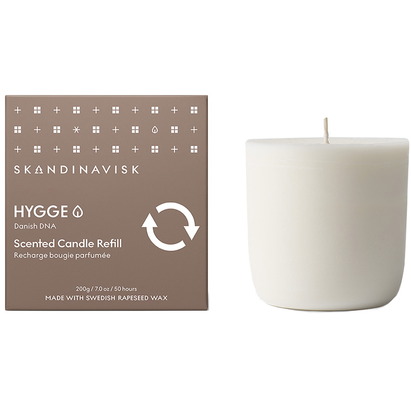 HYGGE Scented Candle with Lid Duftkerze Cinnamon 200 g - Refill