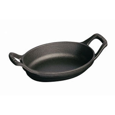 Mini Oval Dish in Cast Iron, Black