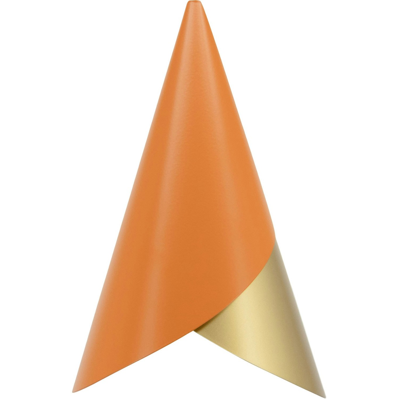 Cornet Lampenschirm, Messing / Orange