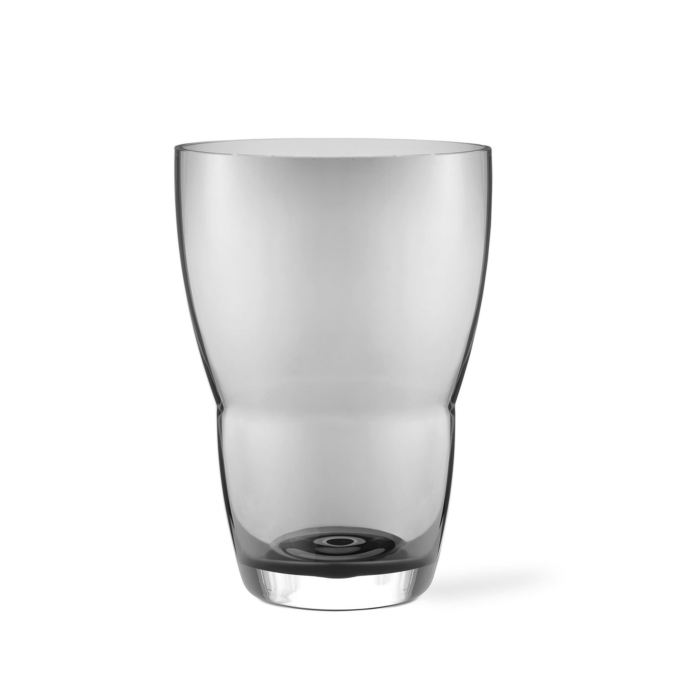 248 Vase Mundgeblasenes Glas 21x29,8 cm, Rauchgrau