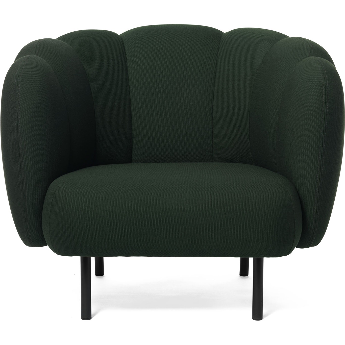 Cape Lounge Stuhl mit Naht, Waldgrün