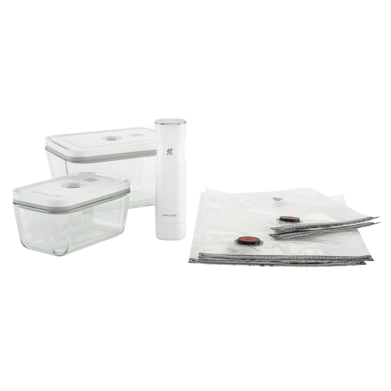 Fresh & Save Starter-Kit mit Vakuumpumpe / Taschen / Behälter Aus Glas, 7 Teile