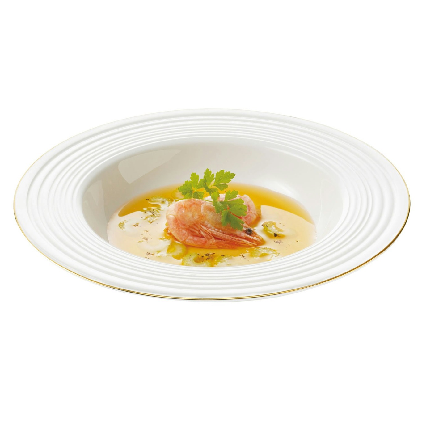 Passion Soup Plate Golden Edge 4-Pack 23 cm Giftbox
