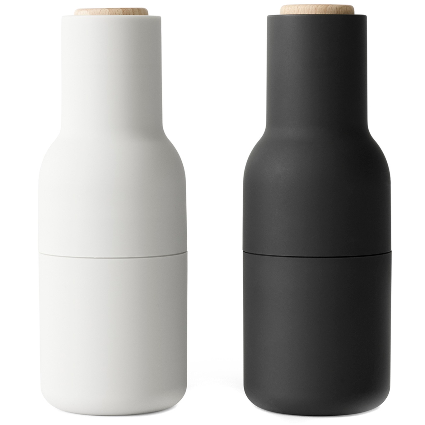 Bottle Grinder Kruidenmolen Pak van 2, Askleurig / Carbon / Beukenkleurig