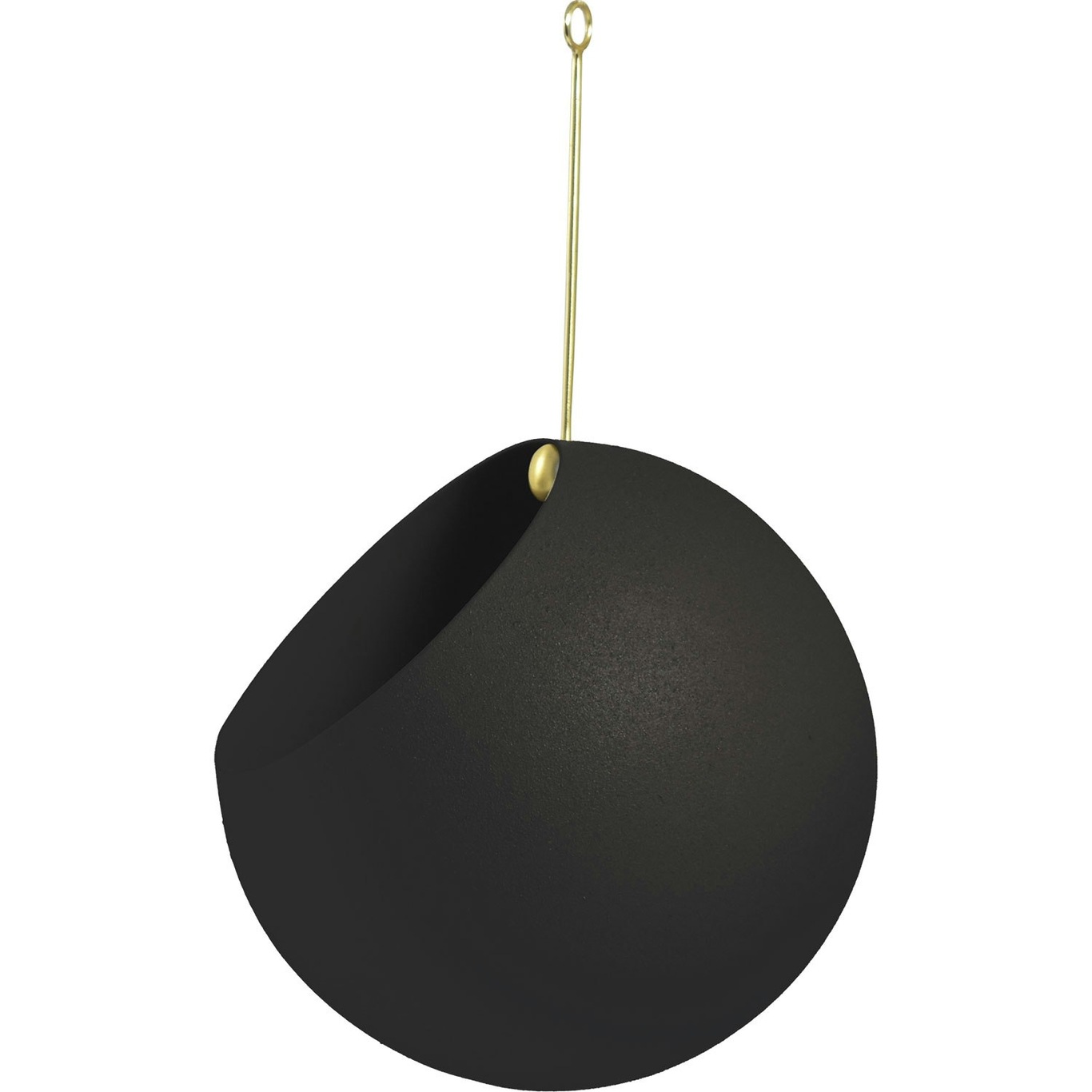 Globe Hangpot Ø17x28 cm, Zwart