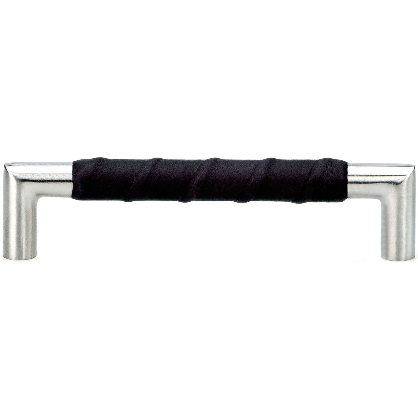 Norma Handle Stainless/Black Leather