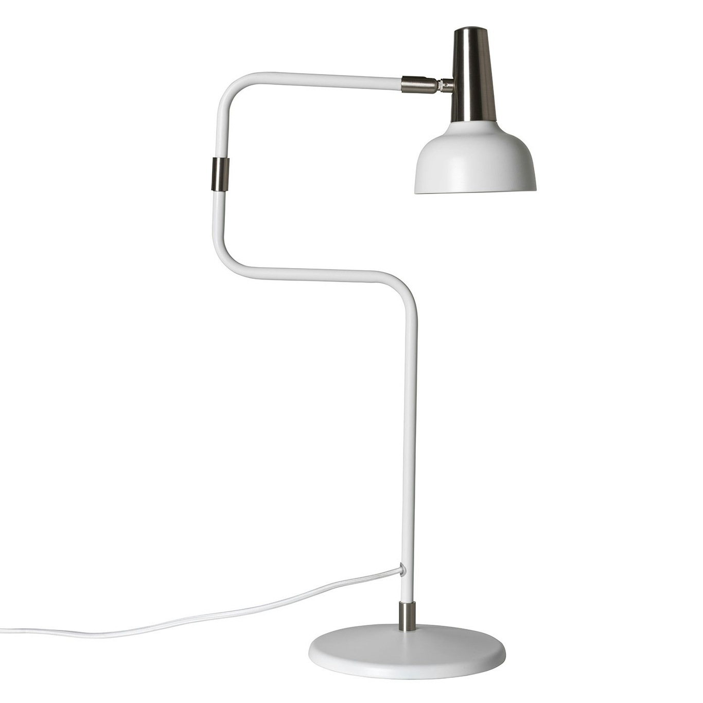 Ray Table Lamp LED, White/ Nickel