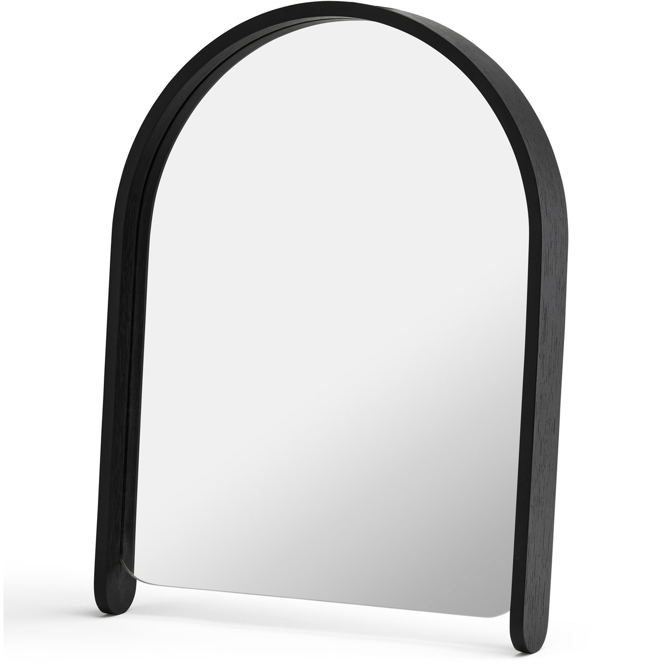 Woody Tafelspiegel H41 cm, Zwart Gebeitste As