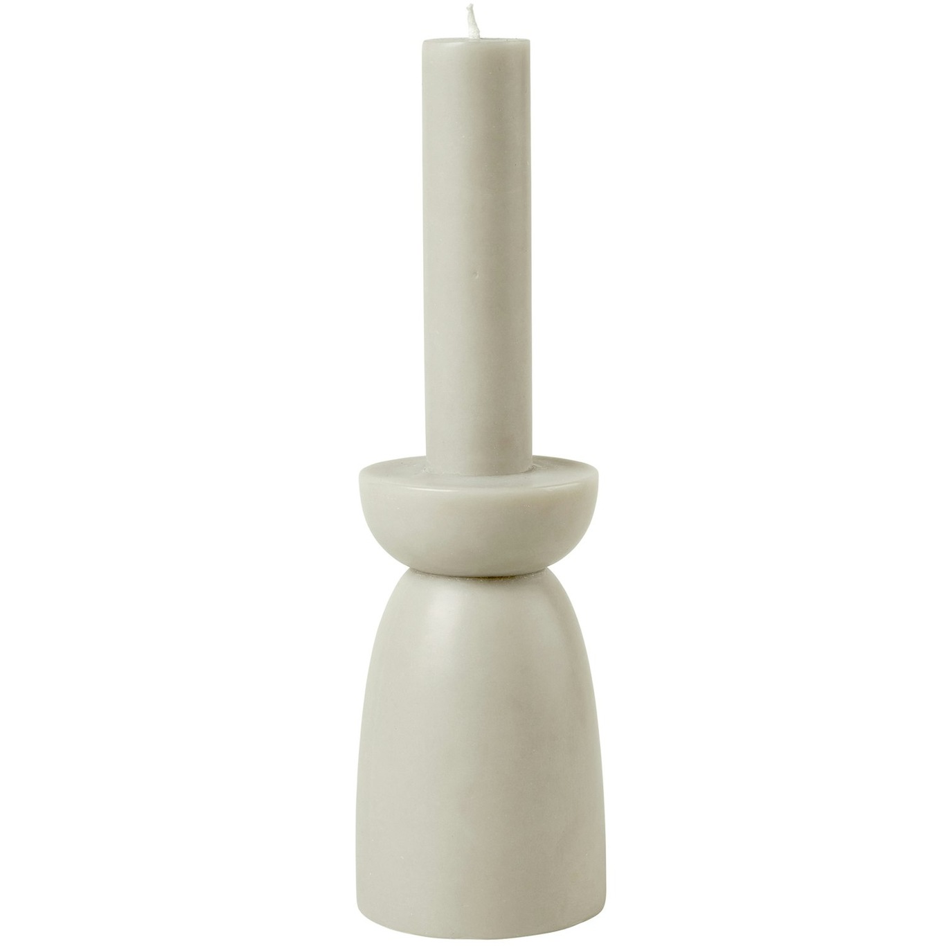 Candleholder Kaars L, Light Stone Grey