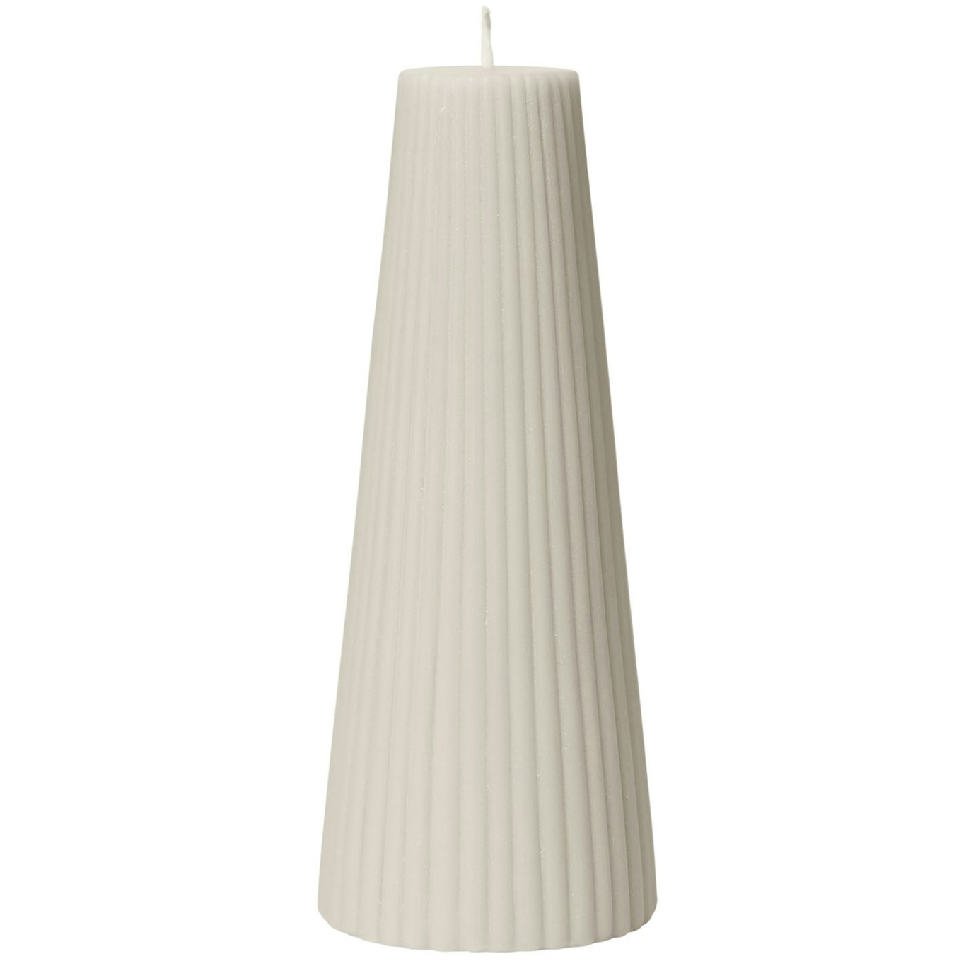 Grooved Trapez Kaars, Light Stone