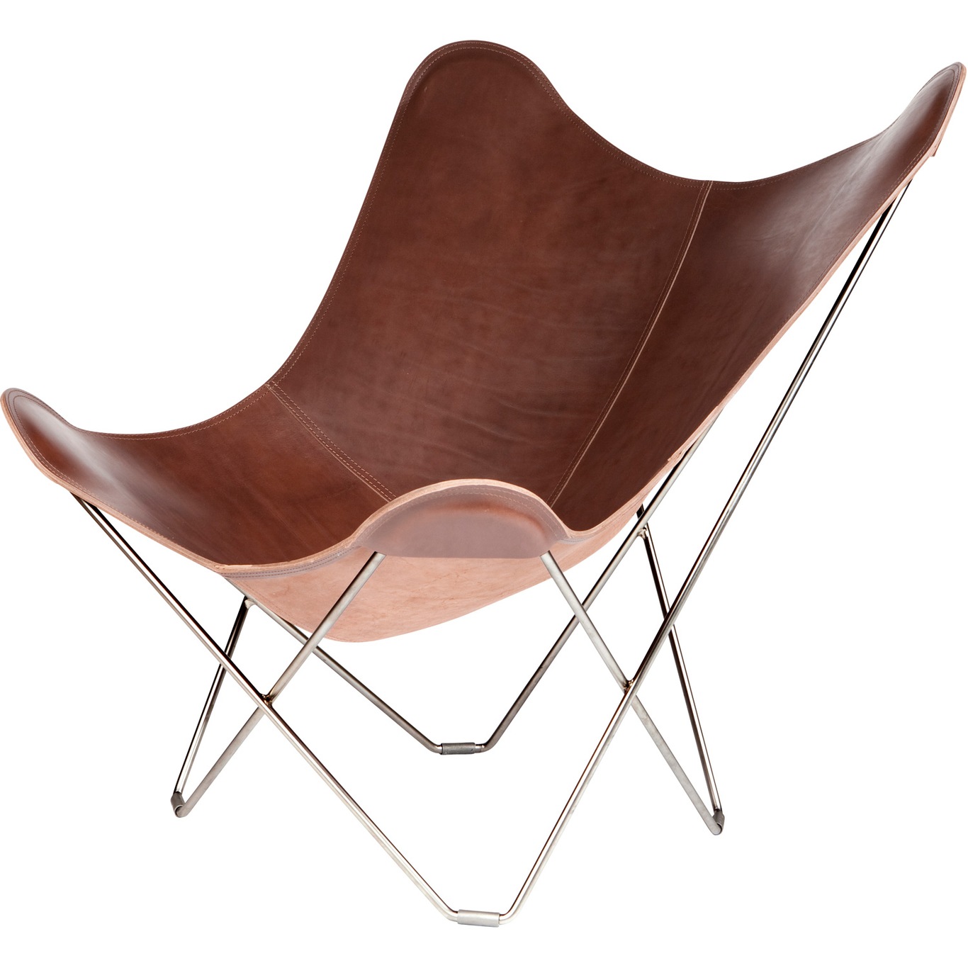 Pampa Mariposa BF Chair, Chocolate/Chrome