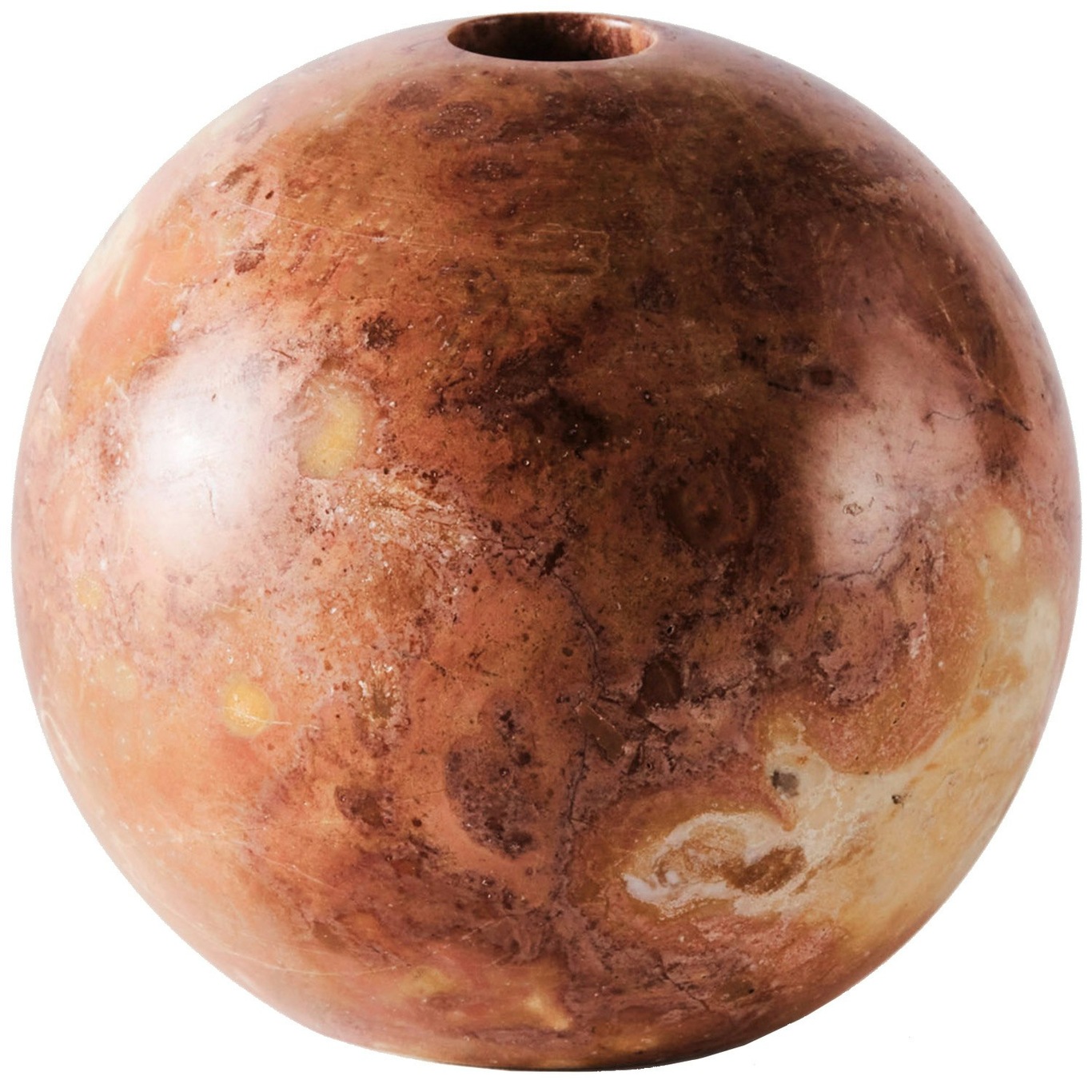 Sphere Kandelaar Marmer Ø12 cm, Rood