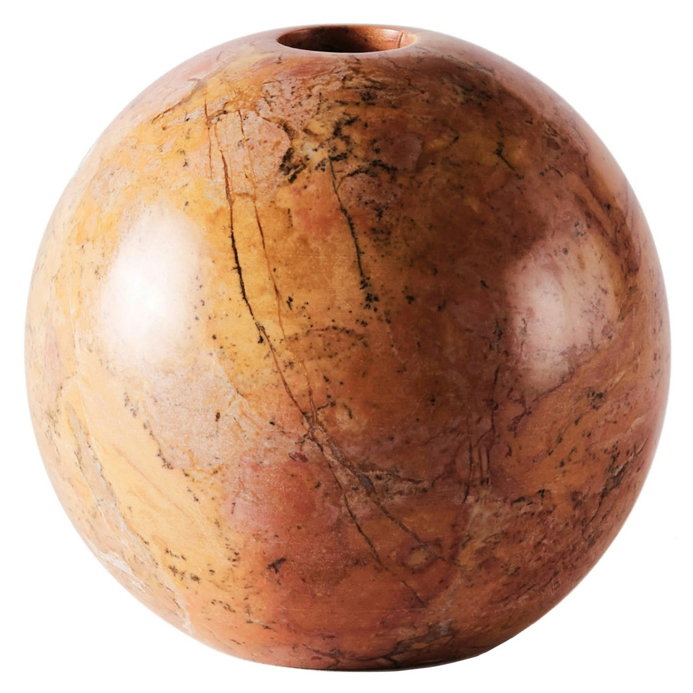 Sphere Kandelaar Marmer Ø10 cm, Rood