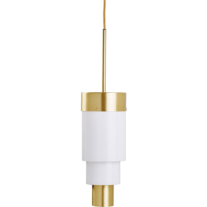 A-spire Hanglamp, Messing / Opaal Wit