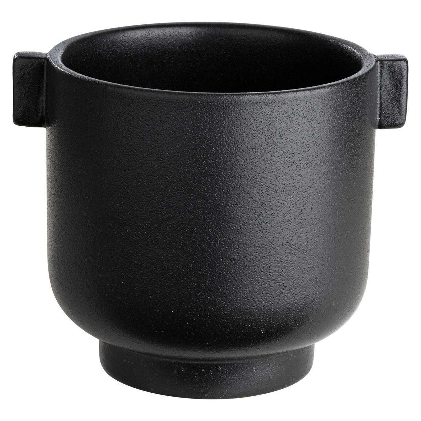 Pot With Ears H14 cm, Black