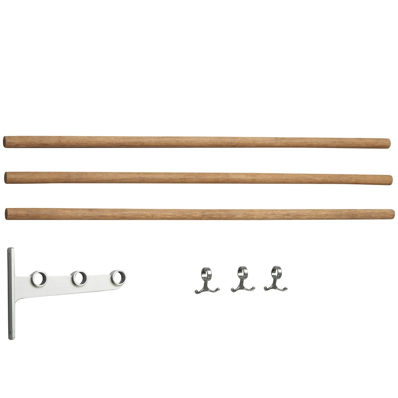 Nostalgi Extension Part For Hat Rack/ Shoe Rack, Aluminium Verlengstuk Voor Een Hoedenrek / Schoenenrek, Aluminium Aluminium Bamboo