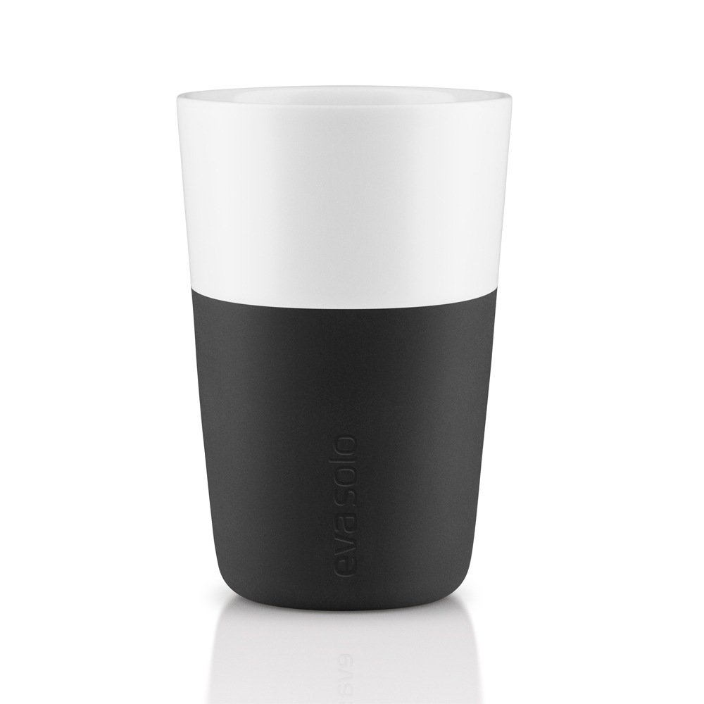 Cafe Latte Mug 2-pack 36 cl, Carbon Black