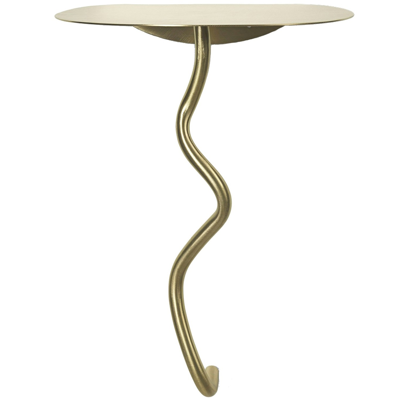 Curvature Wall Table- Black Brass Tafel, Messing