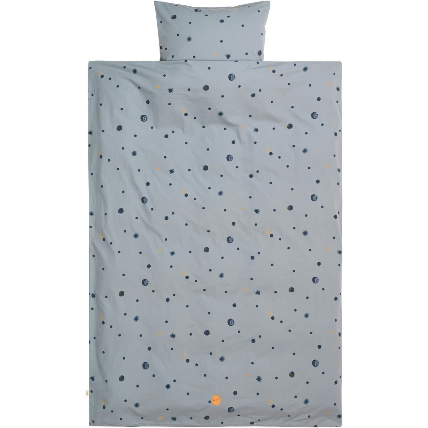Moon Bedding Baby, Faded Blue
