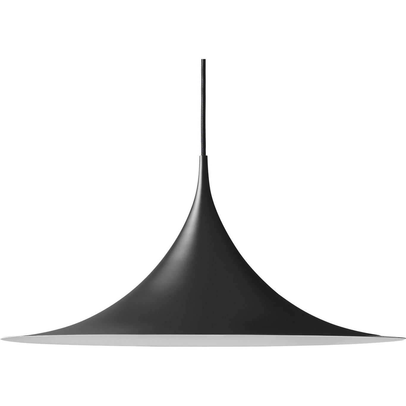 Semi Hanglamp Ø90 cm, Zwart Zijdemat