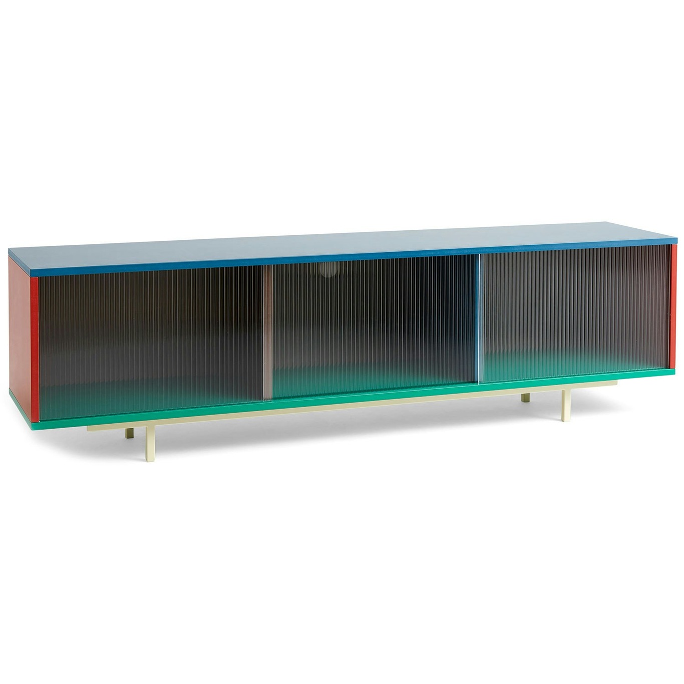 Colour Cabinet Dressoir Glazen Deur, 180 cm / Multi
